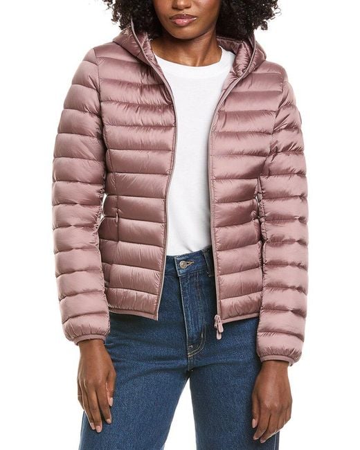 Save The Duck Red Olly Basic Hooded Basic Jacket