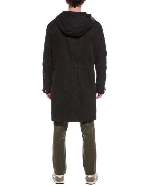 AllSaints Black Birdman Parka for men