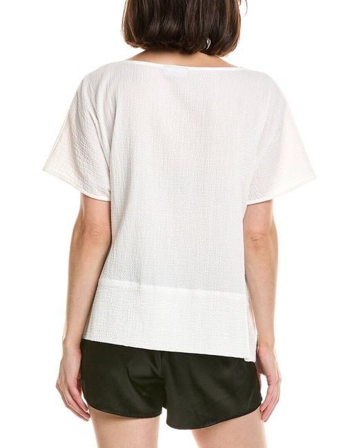 Natori White Onsen Wedge Top