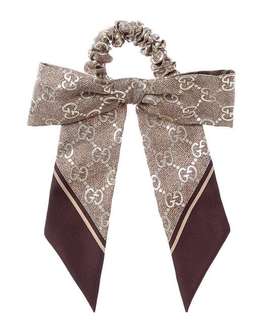 Gucci Metallic Jacquard Silk Scrunchie