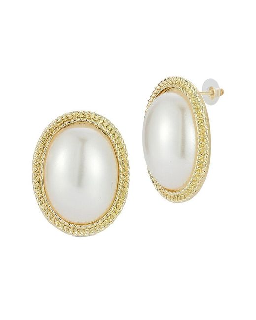 Chloe and Madison White Jewelry Plated Earrings