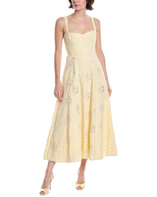Bardot Natural Lilah Corset Midi Dress