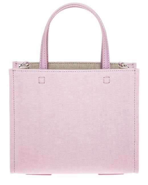 Givenchy Pink G-tote Mini Leather-trim Tote