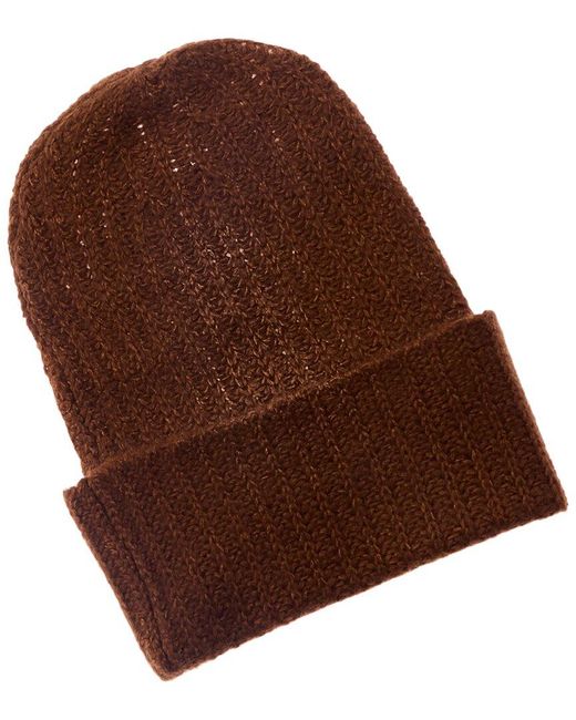 Isaia Brown Cashmere & Silk-blend Hat for men