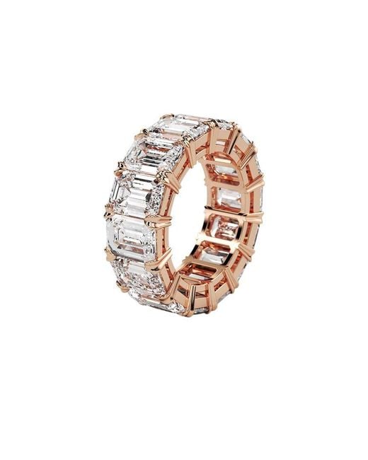 Lab Grown Diamonds White 14K Rose 15.00 Ct. Tw. Lab-Grown Diamond Ring
