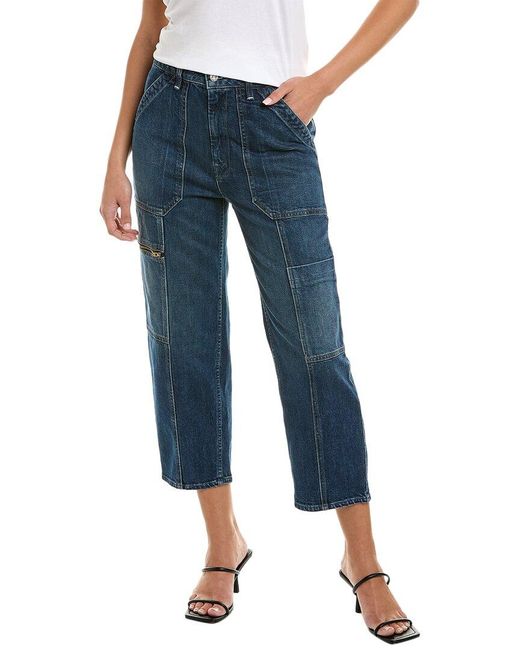 Mother Blue The Private Zip Pocket Ankle Mile High Straight Leg Jean