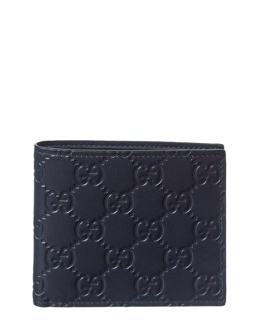 Gucci Blue GG Leather Wallet for men