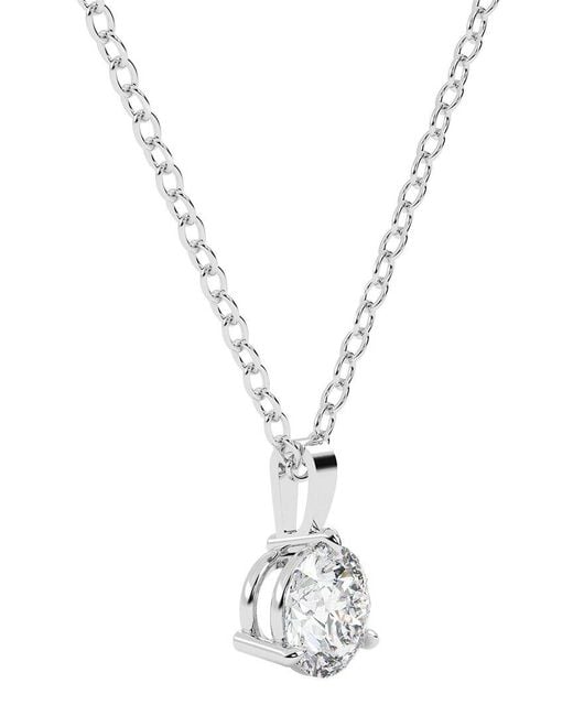 Lab Grown Diamonds Metallic 14K 0.25 Ct. Tw. Lab-Grown Diamond Necklace