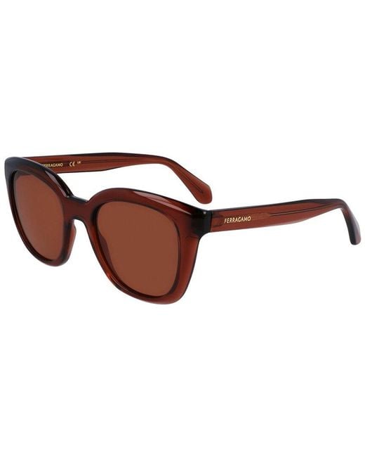 Ferragamo Brown Ss2000S 52Mm Sunglasses