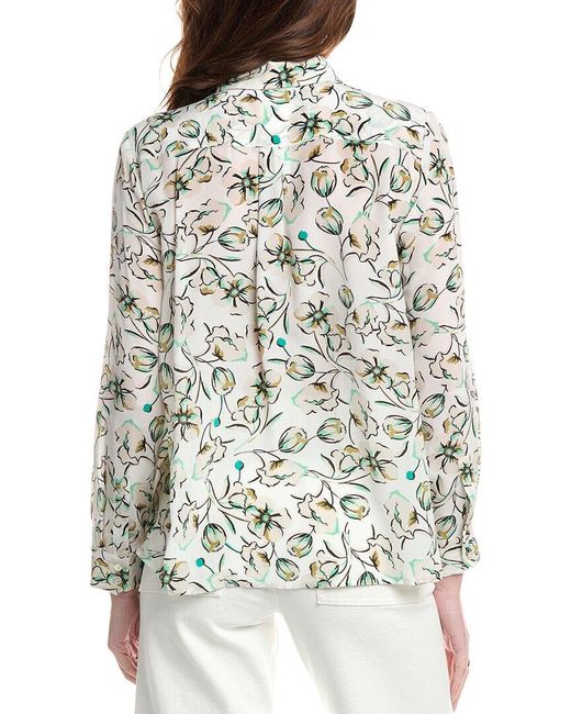 Marella Gray Goccia Silk Shirt