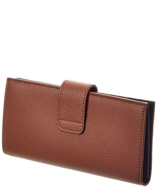 Ferragamo Brown Double Gancini Leather Wallet
