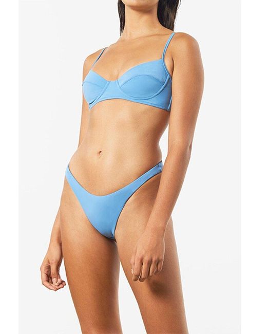 Mara Hoffman Blue Reva Bikini Bottom