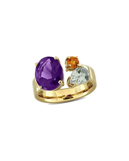 Rina Limor Blue 3.94 Ct. Tw. Amethyst & Quartz & Madeira Citrine Ring