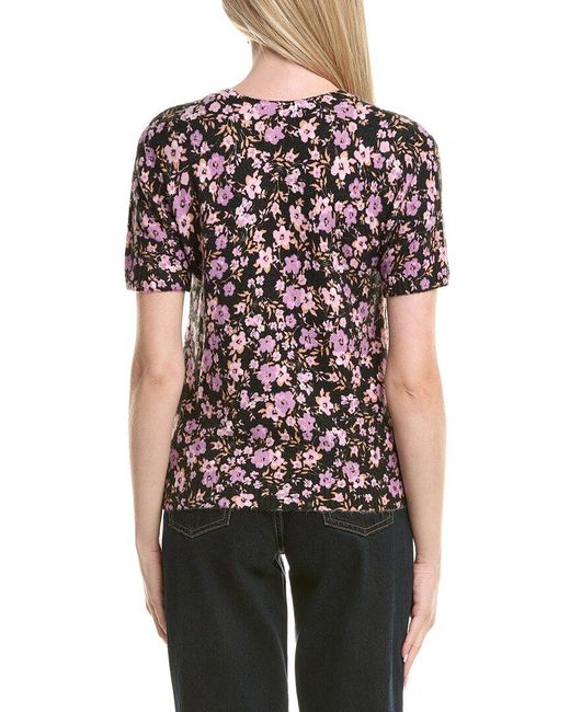 Cece Red Printed Sweater