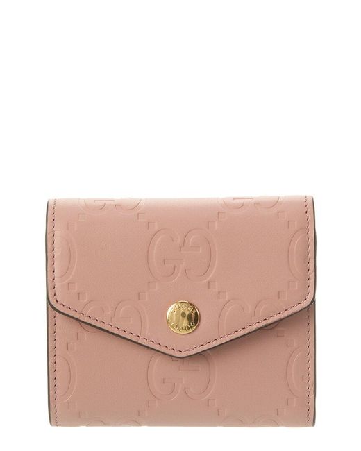 Gucci Pink GG Medium Leather Wallet