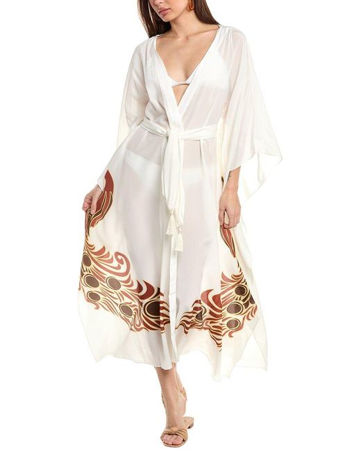 JUAN DE DIOS White Morena Silk Kaftan