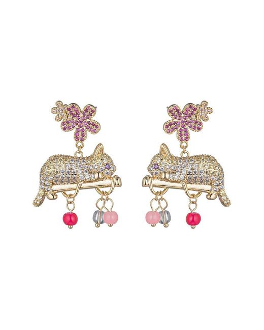 Eye Candy LA Metallic The Luxe Collection Cz Drop Earrings
