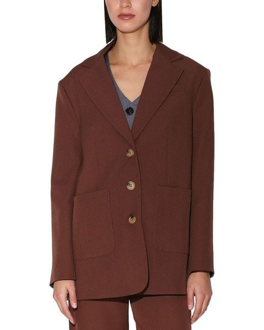 Walter Baker Red Jagger Oversized Fit Blazer