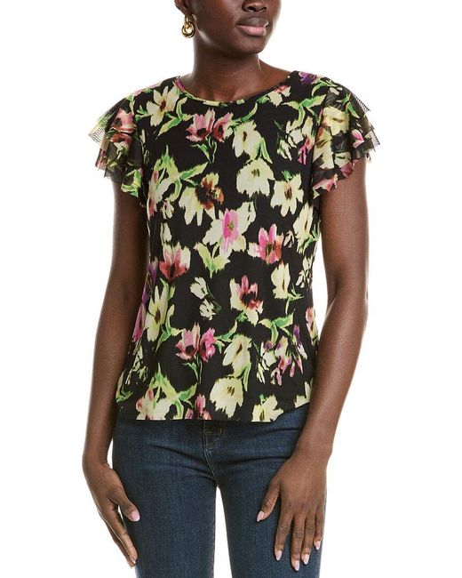 Vince Camuto Green Mesh Top