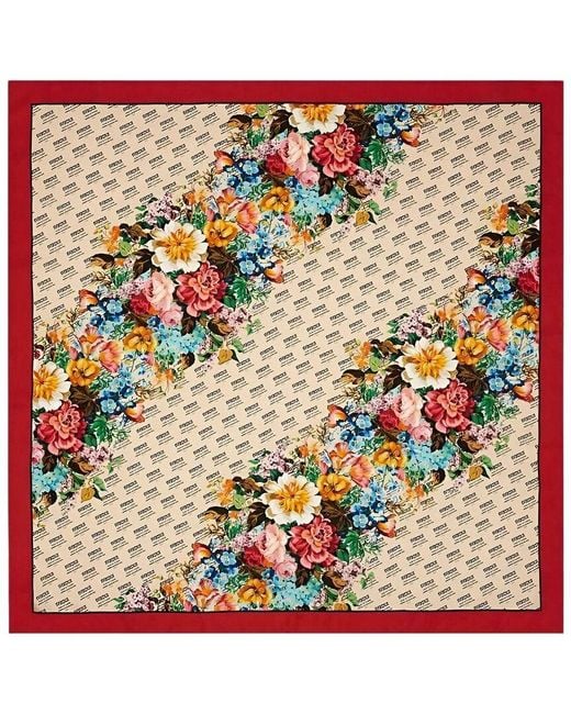 Gucci Natural Silk Bandana/Square Scarf