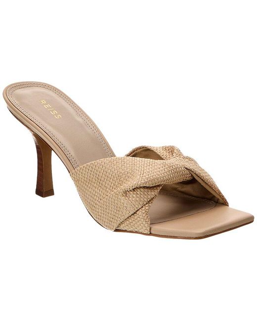 Reiss Natural Devon Raffia Mule