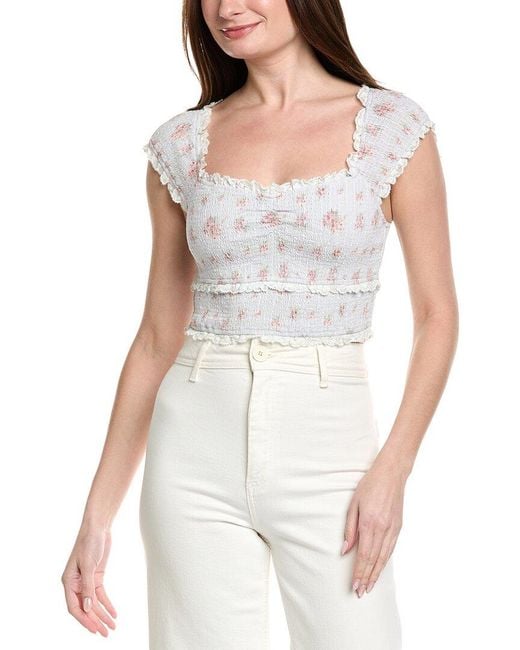 LoveShackFancy White Cambron Top
