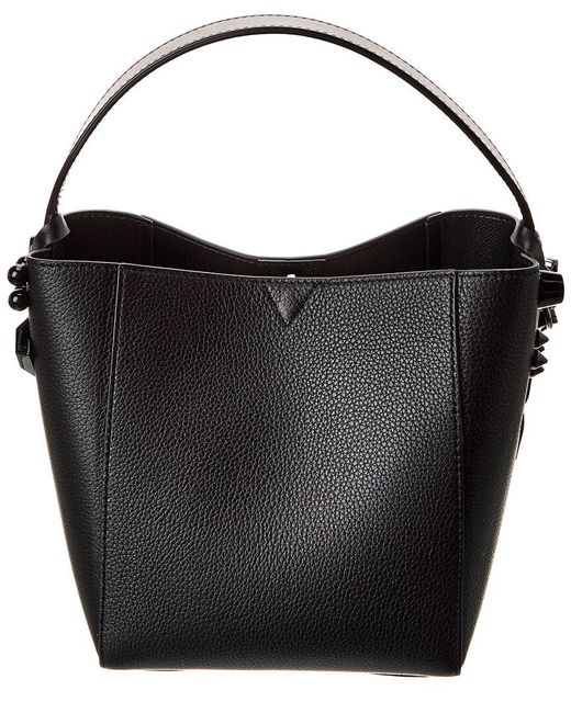 Christian Louboutin Black Cabachic Mini Leather Bucket Bag