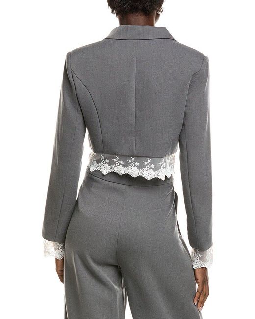 Gracia Gray Crop Blazer