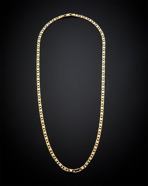 Italian Gold Black 14k Chain Necklace for men