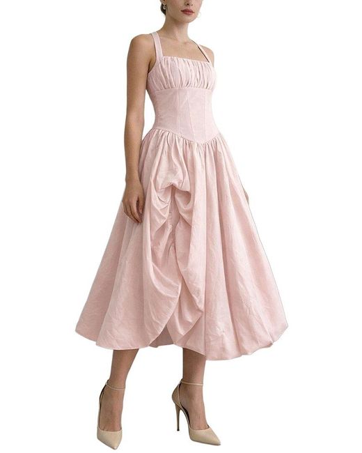 MIRA RICHI Pink Midi Dress