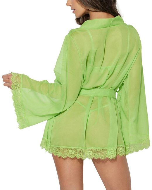 House of Desire Green 2Pc Shavon Robe Set