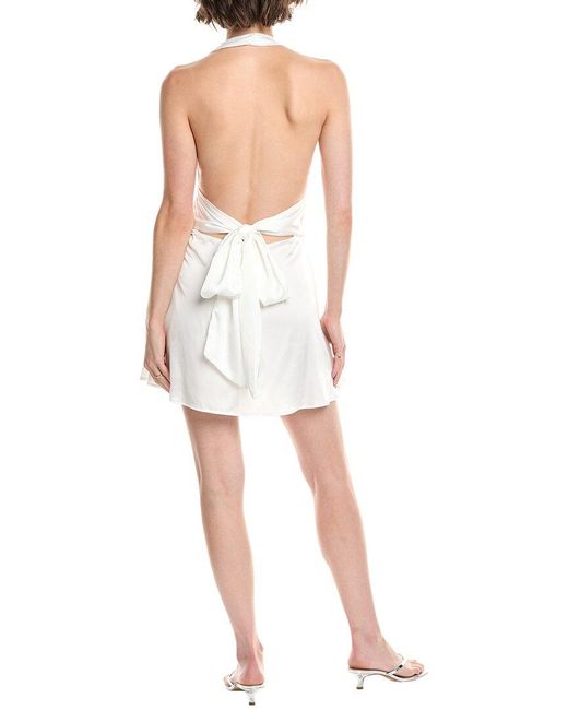HL Affair White Halter Mini Dress