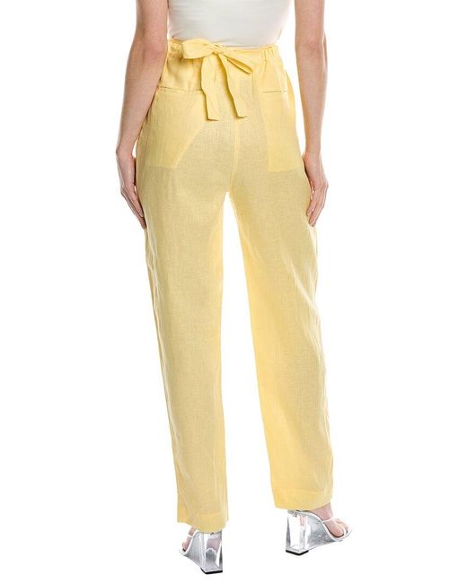 Nicholas Yellow Taron Linen Pant