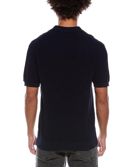 Karl Lagerfeld Blue Johnny Collar Shirt for men