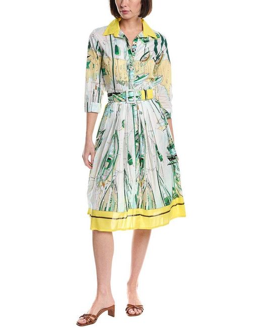 Samantha Sung Yellow Audrey Shirtdress