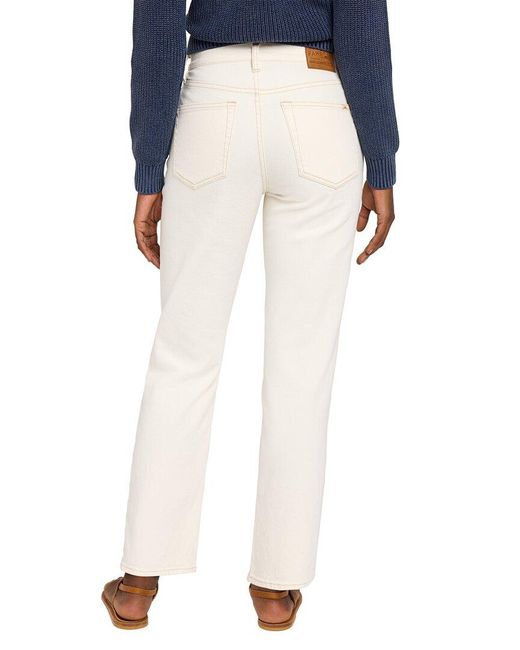 Faherty Brand White Denim Slim Straight