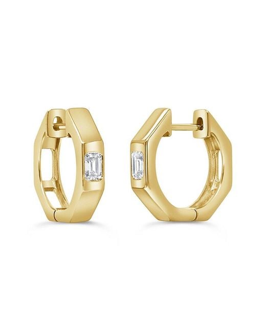 Sabrina Designs Metallic 14K 0.31 Ct. Tw. Diamond Hoop Earrings