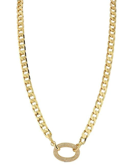 Glaze Jewelry Metallic 18K Plated Cz Bold Necklace