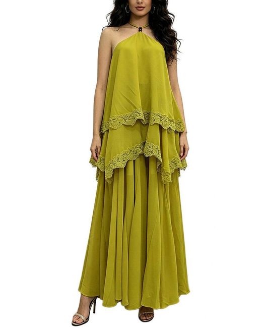 MIRA RICHI Yellow Maxi Dress