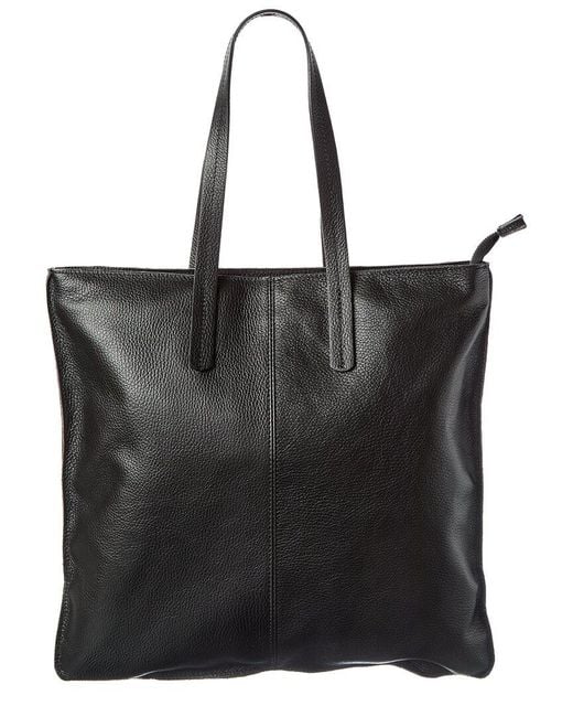 Italian Leather Black Tote