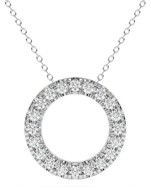 Lab Grown Diamonds Metallic 14k 1.50 Ct. Tw. Lab-grown Diamond Necklace