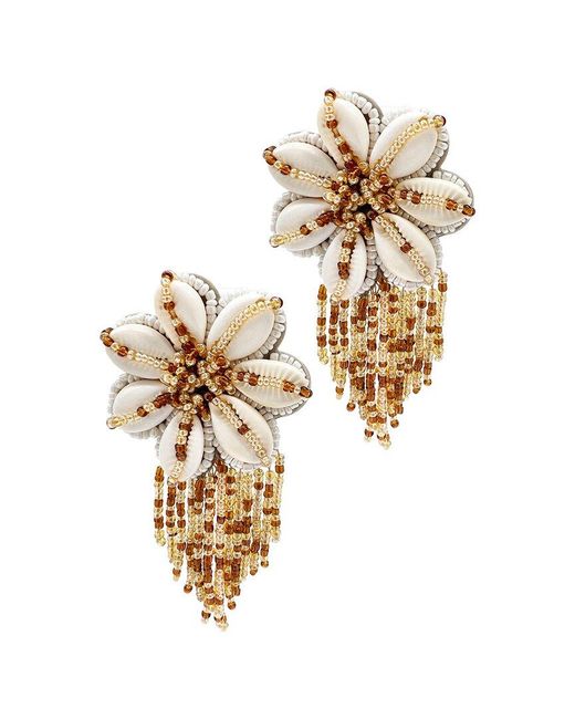 Adornia White 14k Plated Statement Earrings