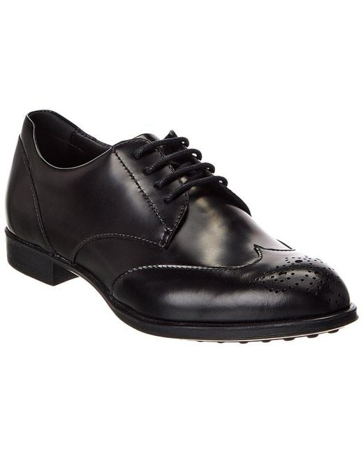 Tod's Black Leather Oxford