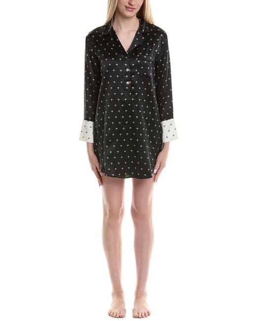 Petite Plume Black Silk Nightshirt