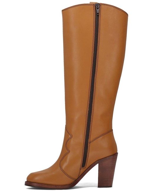 Frye Brown Corinne Tall Leather Boot
