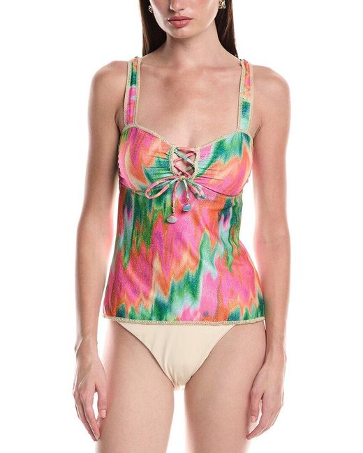 Becca Red Mirage Tankini Top