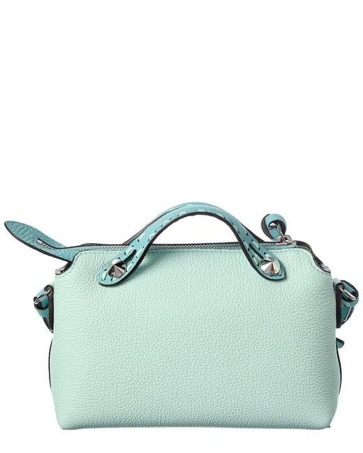 Fendi Blue By The Way Selleria Mini Leather Satchel