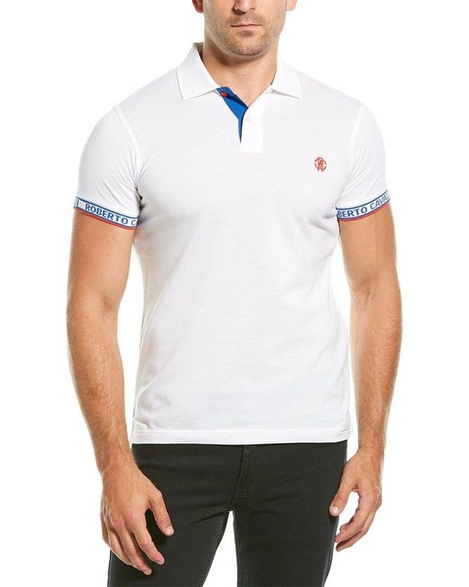 Roberto Cavalli Polo Shirt in White for Men | Lyst Canada