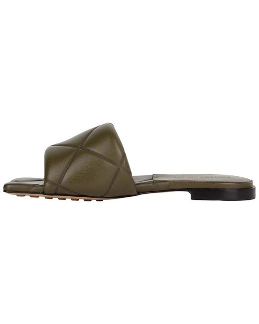 Bottega Veneta Brown Lambskin Lido Slide (Authentic Pre-Loved)