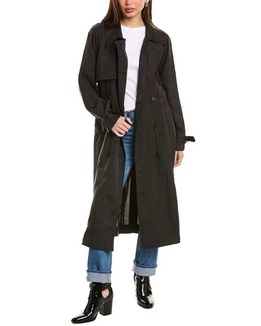 AllSaints Black Kikki Trench Coat